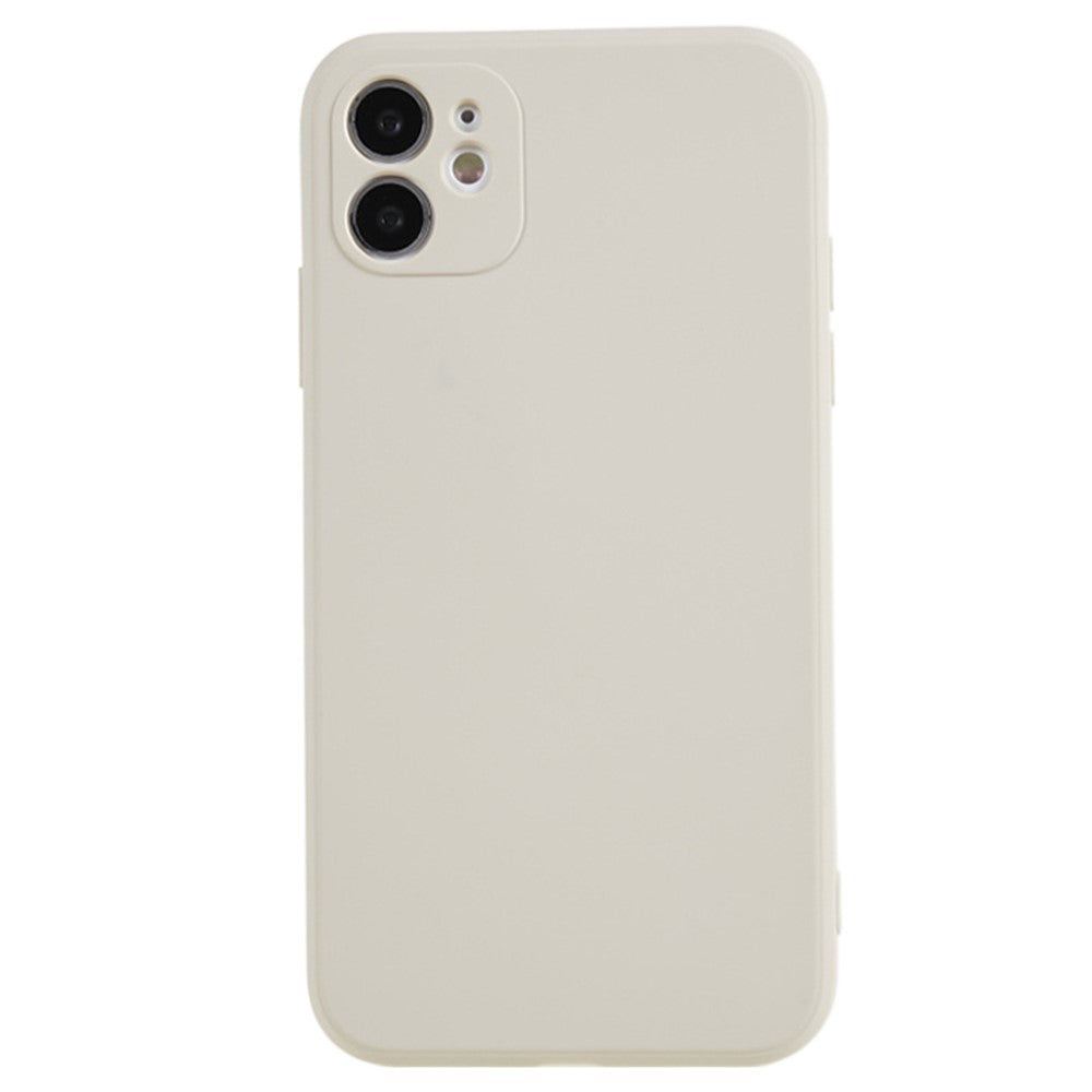 For iPhone 11 Soft TPU Rubberized Cover Fiber Lining Cushion Anti-Scratch Phone Case