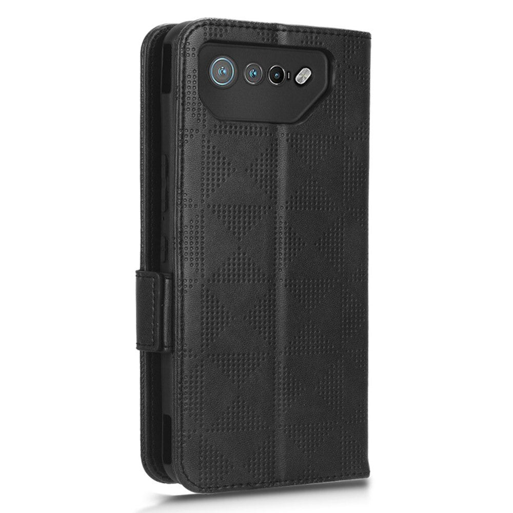 For Asus ROG Phone 7 5G Cell Phone Wallet Case PU Leather Imprinted Triangle Stand Cover