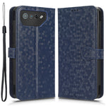 For Asus ROG Phone 7 5G Mobile Phone Wallet Case PU Leather Stand Dot Pattern Imprinted Phone Cover