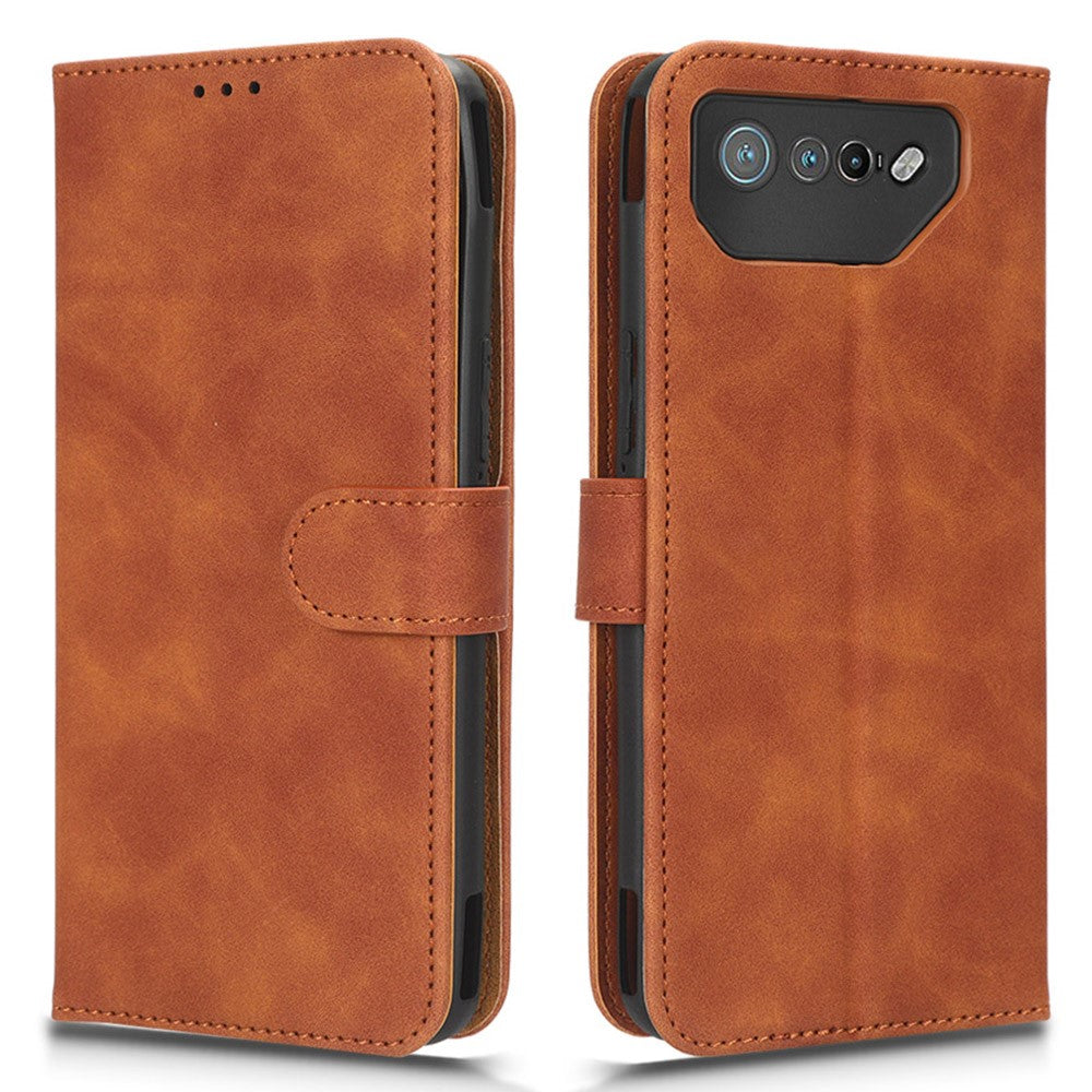 For Asus ROG Phone 7 5G / ROG Phone 7 Ultimate 5G Skin-touch Wallet Phone Case PU Leather Folding Stand  Cover