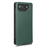 Stand Cover for Asus ROG Phone 7 5G / 7 Ultimate 5G Carbon Fiber Texture Card Slot PU Leather Phone Case