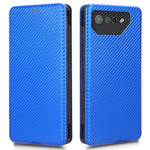 Stand Cover for Asus ROG Phone 7 5G / 7 Ultimate 5G Carbon Fiber Texture Card Slot PU Leather Phone Case