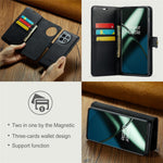 DG.MING För OnePlus 11 5G Avtagbart Magnetiskt Anti-Drop-Skal Delat Läder Plånboksfodral mobilskydd