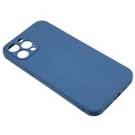 For iPhone 12 Pro Max 6.7 inch Soft TPU Drop-Proof Rubberized Cover Fiber Lining Cushion Phone Case