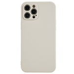 For iPhone 12 Pro Max 6.7 inch Soft TPU Drop-Proof Rubberized Cover Fiber Lining Cushion Phone Case