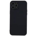 For iPhone 12 Pro Max 6.7 inch Soft TPU Drop-Proof Rubberized Cover Fiber Lining Cushion Phone Case