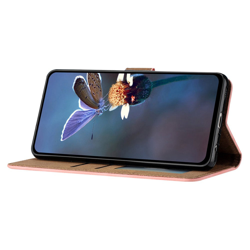 For Samsung Galaxy A52 5G / A52 4G / A52s 5G Drop-proof Butterfly Imprinted Shell Leather Wallet Stand Phone Case