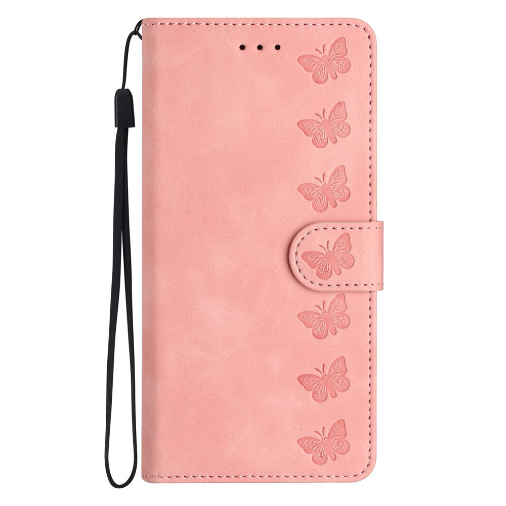 For Samsung Galaxy A52 5G / A52 4G / A52s 5G Drop-proof Butterfly Imprinted Shell Leather Wallet Stand Phone Case