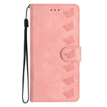 Butterfly Imprinted Phone Case for Samsung Galaxy M53 5G PU Leather Cover with Stand Wallet