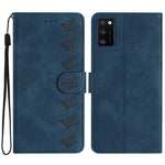 Läderfodral till Samsung Galaxy A41 (Global Version) Fjärilspräglat mobilskal med Stativ, Plånbok