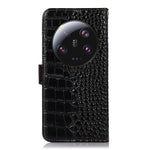 For Xiaomi 13 Ultra Genuine Cowhide Leather Phone Case Stand RFID Blocking Wallet Crocodile Texture Phone Cover