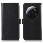 For Xiaomi 13 Ultra RFID Blocking Wallet Phone Case Genuine Cowhide Leather Crazy Horse Texture Stand Cover