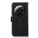 For Xiaomi 13 Ultra RFID Blocking Wallet Phone Case Genuine Cowhide Leather Crazy Horse Texture Stand Cover