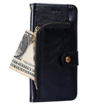 Phone Case for Huawei P60 / P60 Pro Zipper Pocket PU Leather Wallet Stand Cover with Strap