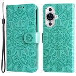 For Huawei nova 11 / nova 12s 4G / nova 12 Lite 4G Wallet Flip Protective Cover PU Leather Sunflower Imprinted Stand Phone Case