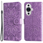 For Huawei nova 11 / nova 12s 4G / nova 12 Lite 4G Wallet Flip Protective Cover PU Leather Sunflower Imprinted Stand Phone Case