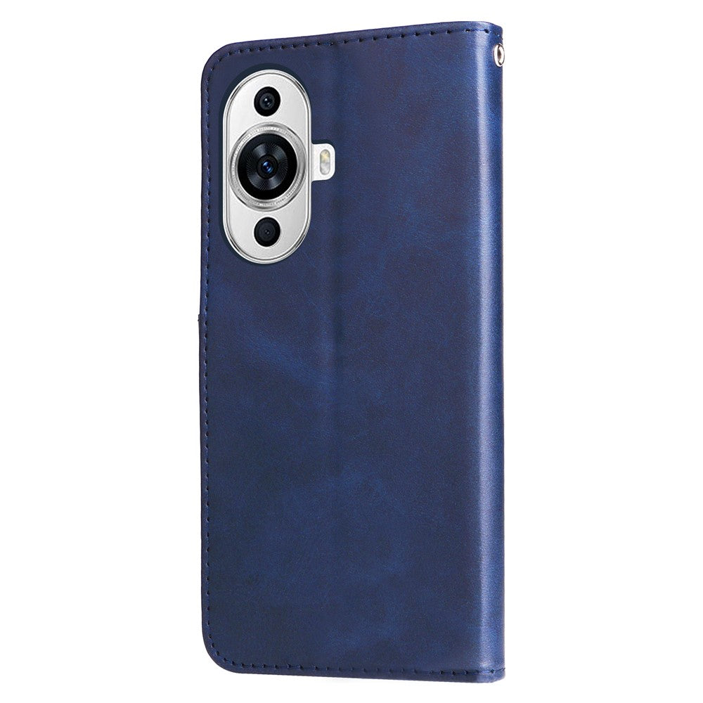 Leather Phone Case for Huawei nova 11 Pro / nova 11 Ultra , Calf Texture Zipper Pocket Stand Wallet Phone Cover