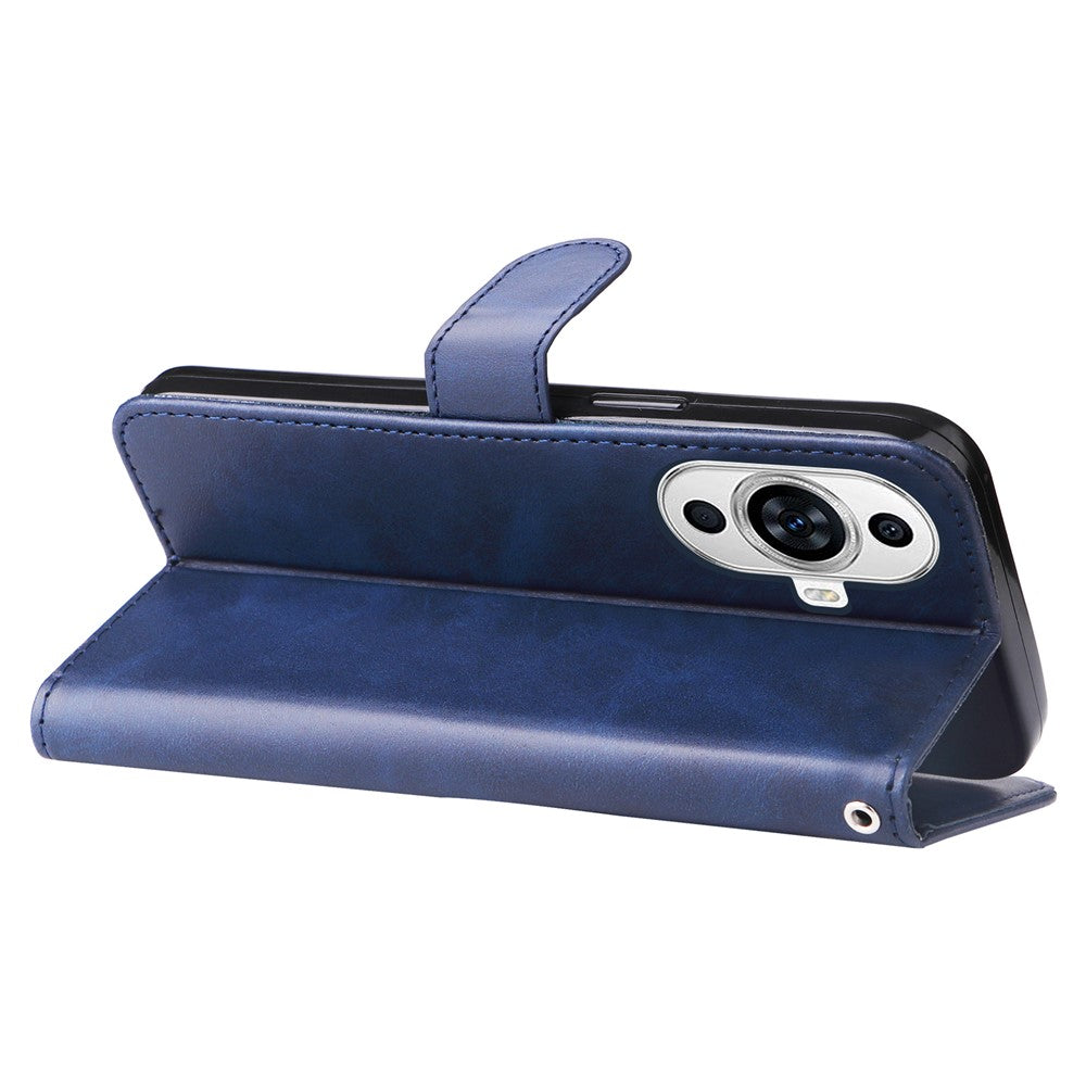 Leather Phone Case for Huawei nova 11 Pro / nova 11 Ultra , Calf Texture Zipper Pocket Stand Wallet Phone Cover