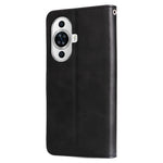 Leather Phone Case for Huawei nova 11 / nova 12s 4G / nova 12 Lite 4G , Calf Texture Zipper Pocket Stand Wallet Shockproof Cover