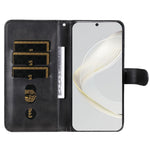 Leather Phone Case for Huawei nova 11 / nova 12s 4G / nova 12 Lite 4G , Calf Texture Zipper Pocket Stand Wallet Shockproof Cover