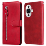 Leather Phone Case for Huawei nova 11 / nova 12s 4G / nova 12 Lite 4G , Calf Texture Zipper Pocket Stand Wallet Shockproof Cover