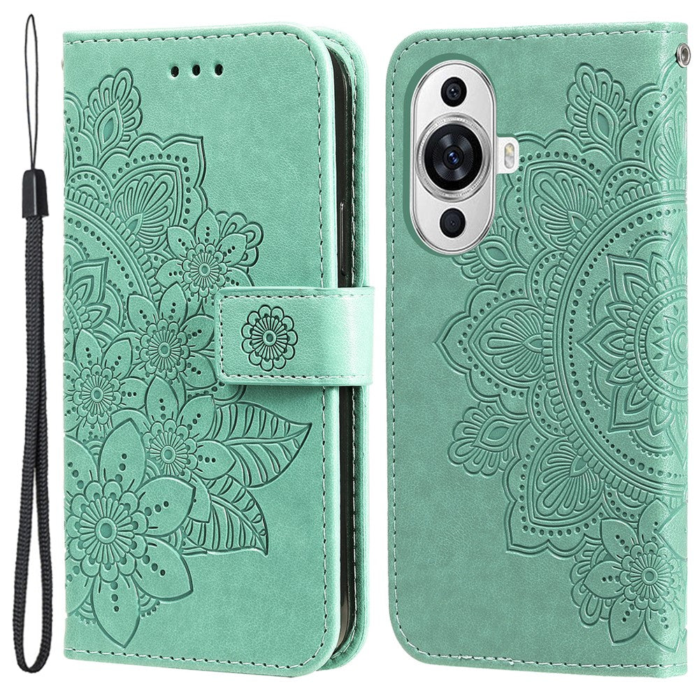 For Huawei nova 11 / nova 12s 4G / nova 12 Lite 4G Case Floral Pattern PU Leather Wallet Stand Phone Cover
