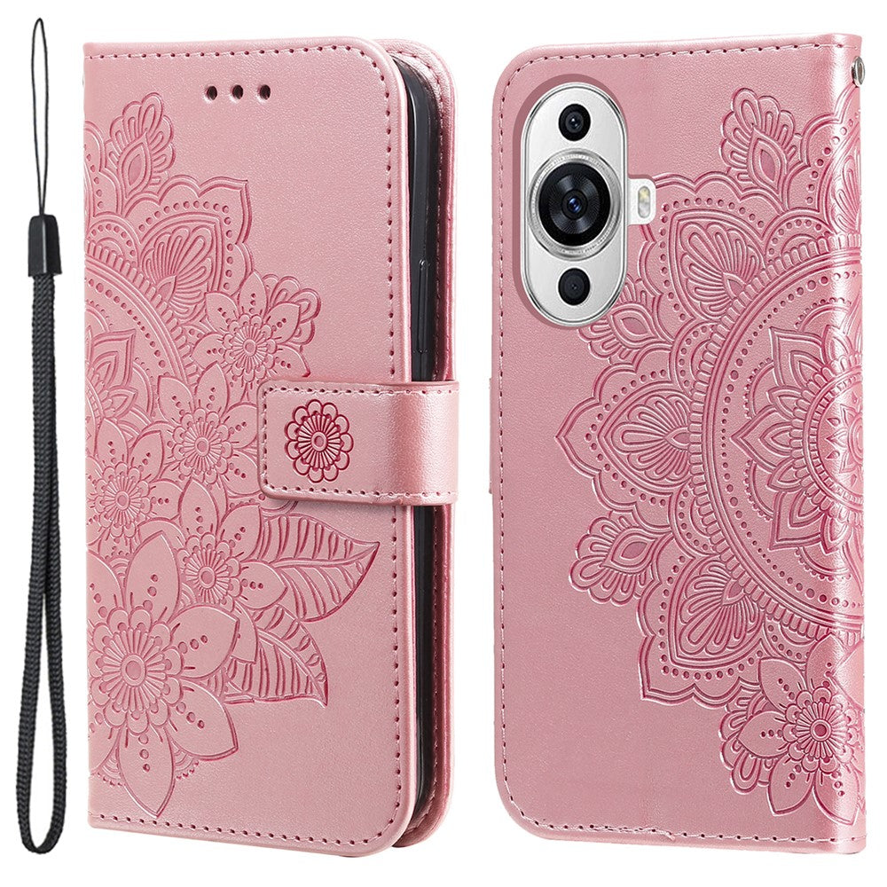 For Huawei nova 11 / nova 12s 4G / nova 12 Lite 4G Case Floral Pattern PU Leather Wallet Stand Phone Cover