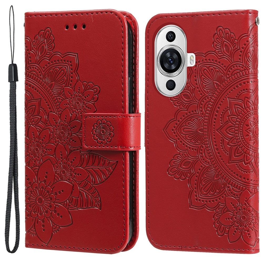 For Huawei nova 11 / nova 12s 4G / nova 12 Lite 4G Case Floral Pattern PU Leather Wallet Stand Phone Cover