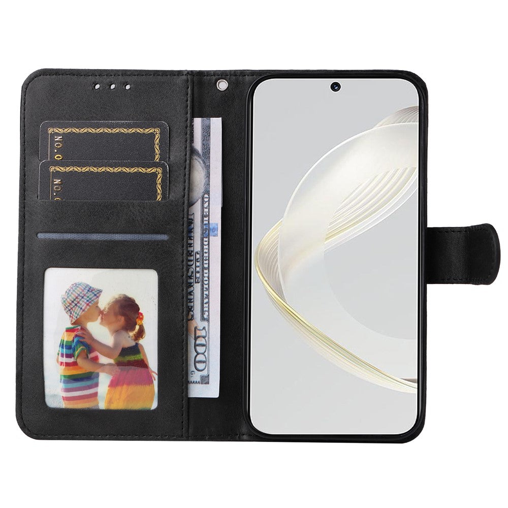 For Huawei nova 11 Pro / nova 11 Ultra PU Leather Case Calf Texture Wallet Stand Phone Cover with Strap