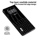ABEEL For Huawei Mate X3 5G Crocodile Texture Shockproof Phone Case Genuine Cowhide Leather Coated PC Black Edge Cover