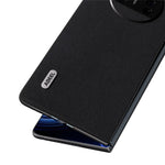 ABEEL For Huawei Mate X3 5G Shockproof Phone Case Black Edge Genuine Cowhide Leather Coated PC Back Cover
