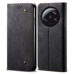 Xiaomi 13 Ultra Plånboksfodral i PU-läder med jeanstygstruktur, mobilmobilfodral