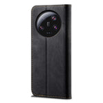 Xiaomi 13 Ultra Plånboksfodral i PU-läder med jeanstygstruktur, mobilmobilfodral