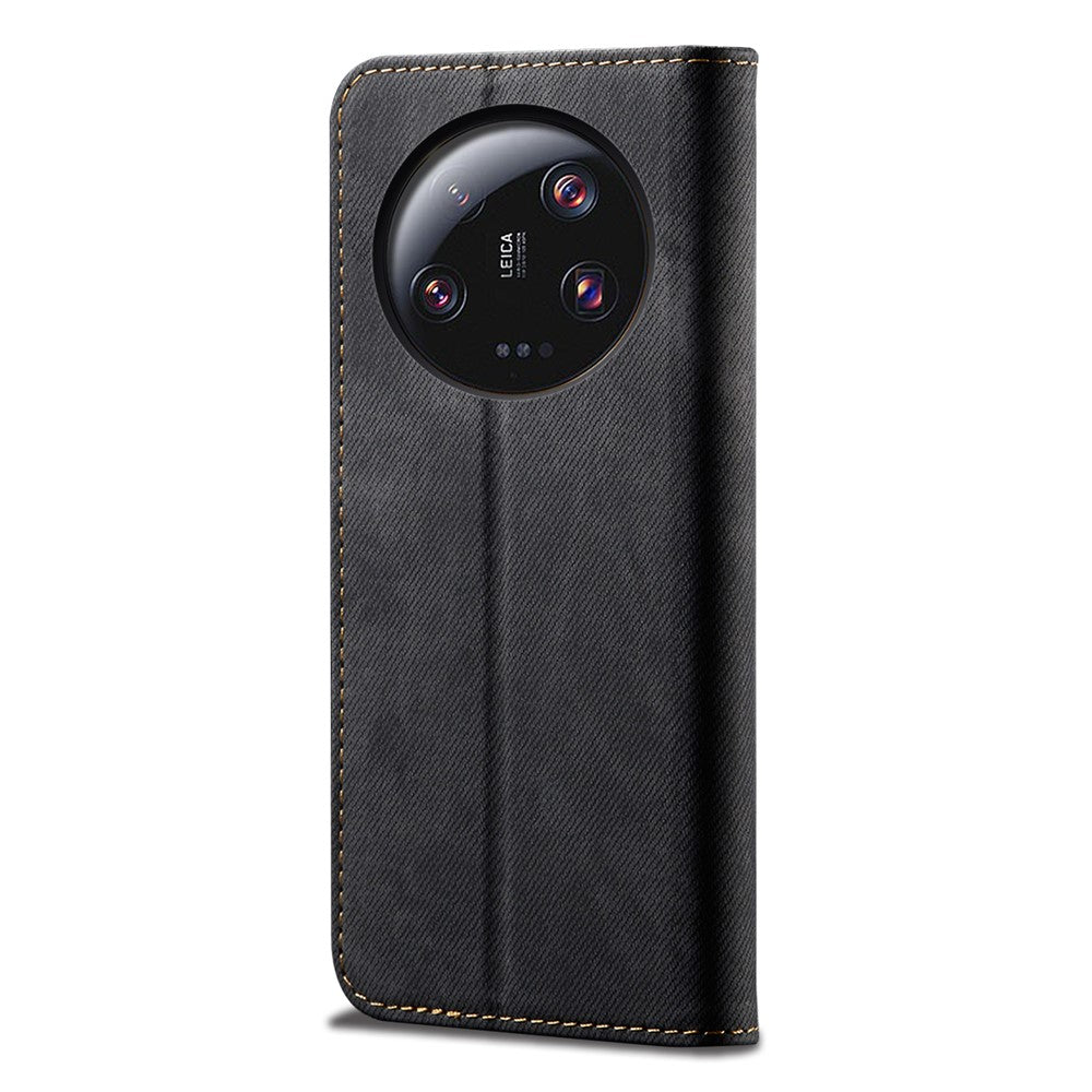 Xiaomi 13 Ultra Plånboksfodral i PU-läder med jeanstygstruktur, mobilmobilfodral
