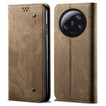Xiaomi 13 Ultra Plånboksfodral i PU-läder med jeanstygstruktur, mobilmobilfodral