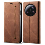 Xiaomi 13 Ultra Plånboksfodral i PU-läder med jeanstygstruktur, mobilmobilfodral