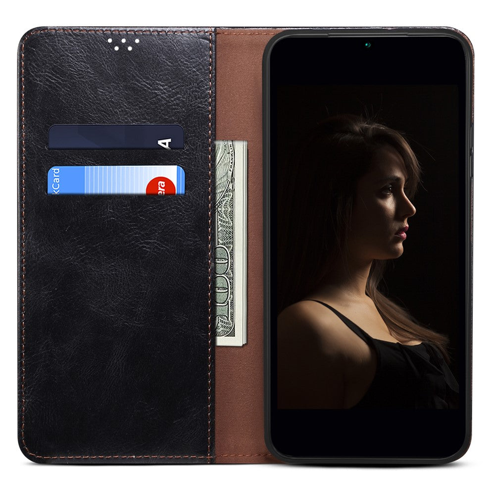 For Xiaomi 13 Ultra Leather Wallet Phone Case Waxy Crazy Horse Texture Stand Phone Cover