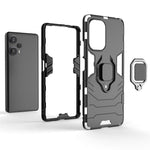 Xiaomi Redmi Note 12 Turbo / Poco F5 5G mjukt TPU hårt PC stötsäkert fodral ringhållare cykelställ mobilskal