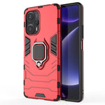 Xiaomi Redmi Note 12 Turbo / Poco F5 5G mjukt TPU hårt PC stötsäkert fodral ringhållare cykelställ mobilskal