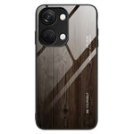 Til OnePlus Nord 3 5G / Ace 2V Bagcover med Træmønster Anti-ridse TPU + Hærdet Glas Telefoncover