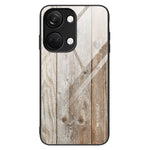 Til OnePlus Nord 3 5G / Ace 2V Bagcover med Træmønster Anti-ridse TPU + Hærdet Glas Telefoncover