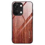 Til OnePlus Nord 3 5G / Ace 2V Bagcover med Træmønster Anti-ridse TPU + Hærdet Glas Telefoncover