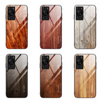 Huawei P60 Trämönster mobilskal Härdat Glas + TPU Stötskyddande Skal