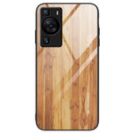 Huawei P60 Trämönster mobilskal Härdat Glas + TPU Stötskyddande Skal