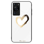 Huawei P60 Reptåligt Härdat Glas Bakstycke PC+TPU Mönster Tryck mobilskal
