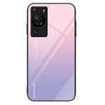 Huawei P60 Reptåligt Härdat Glas Bakstycke PC+TPU Mönster Tryck mobilskal