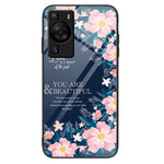 Huawei P60 Reptåligt Härdat Glas Bakstycke PC+TPU Mönster Tryck mobilskal