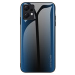 For Xiaomi Redmi Note 12 4G Tempered Glass Back Case Carbon Fiber Texture Soft TPU Frame Phone Cover