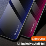For Xiaomi Redmi Note 12 4G Tempered Glass Back Case Carbon Fiber Texture Soft TPU Frame Phone Cover
