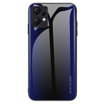For Xiaomi Redmi Note 12 4G Tempered Glass Back Case Carbon Fiber Texture Soft TPU Frame Phone Cover